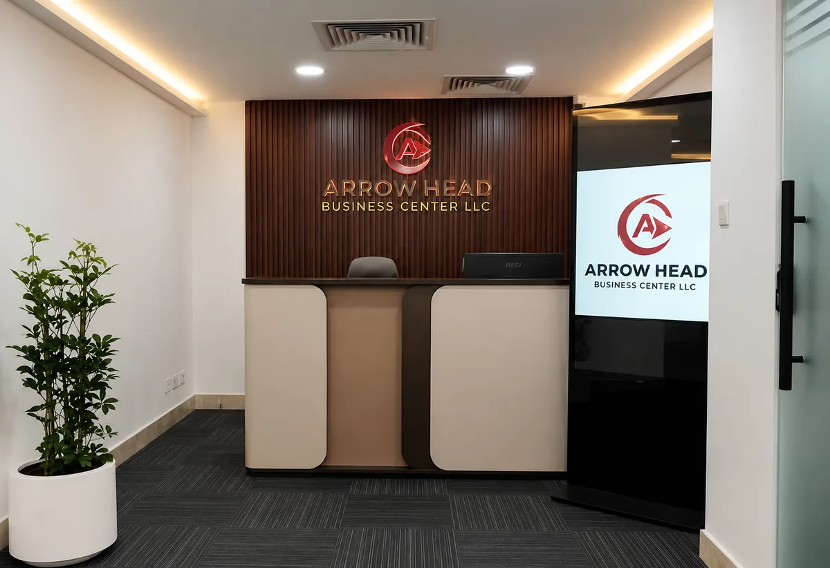 The welcoming reception at Arrow Head Business Center, Al Bustan Centre, Dubai